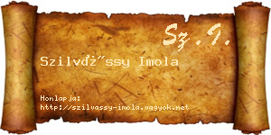 Szilvássy Imola névjegykártya